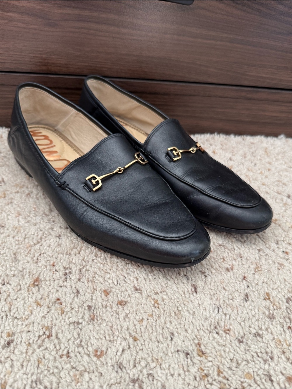 Sam Edelman Loraine Black Leather Horsebit Loafers Women’s Size 10M